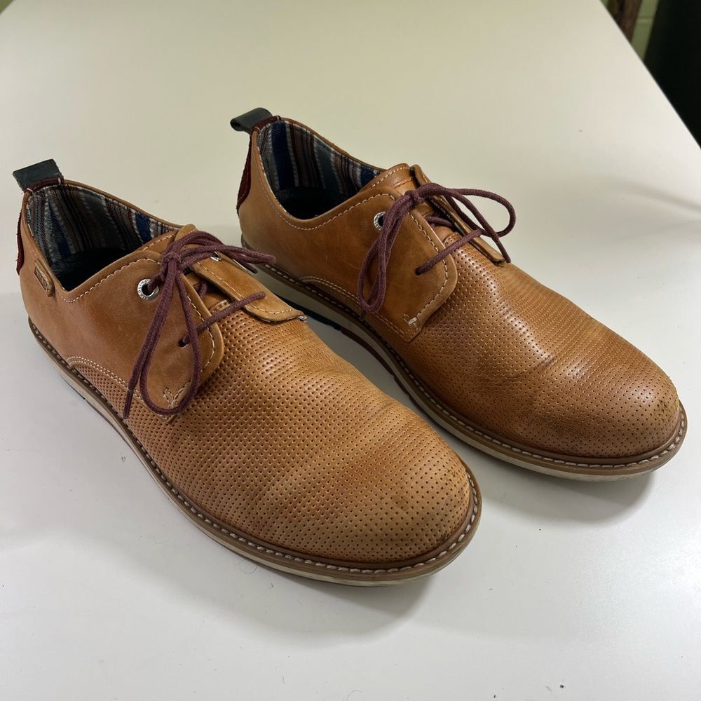 PIKOLINOS Perforated Brown Men's Derbys